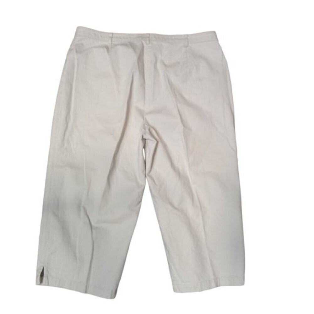 Christopher and Banks Signature Crop Cotton Khaki Pants Size 12 - Picture 3 of 3